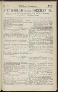 Nieuwsblad voor den boekhandel jrg 50, 1883, no 17, 27-02-1883 in 