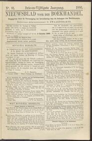 Nieuwsblad voor den boekhandel jrg 53, 1886, no 81, 08-10-1886 in 