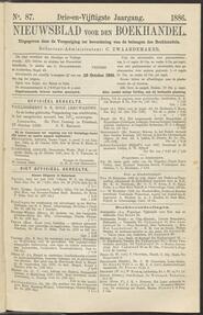 Nieuwsblad voor den boekhandel jrg 53, 1886, no 87, 29-10-1886 in 