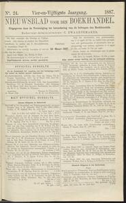 Nieuwsblad voor den boekhandel jrg 54, 1887, no 24, 25-03-1887 in 