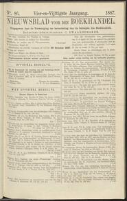Nieuwsblad voor den boekhandel jrg 54, 1887, no 86, 28-10-1887 in 