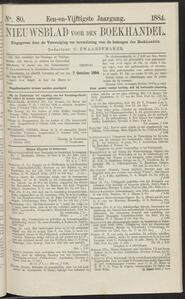 Nieuwsblad voor den boekhandel jrg 51, 1884, no 80, 07-10-1884 in 