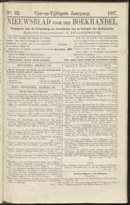 Nieuwsblad voor den boekhandel jrg 54, 1887, no 62, 05-08-1887 in 