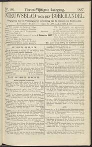 Nieuwsblad voor den boekhandel jrg 54, 1887, no 88, 04-11-1887 in 