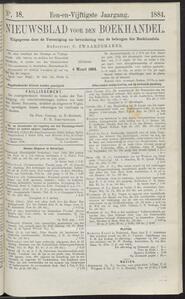 Nieuwsblad voor den boekhandel jrg 51, 1884, no 18, 04-03-1884 in 