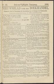 Nieuwsblad voor den boekhandel jrg 53, 1886, no 33, 23-04-1886 in 