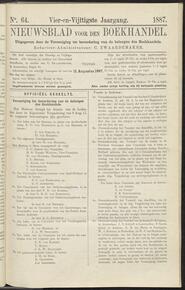 Nieuwsblad voor den boekhandel jrg 54, 1887, no 64, 11-08-1887 in 