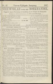 Nieuwsblad voor den boekhandel jrg 54, 1887, no 37, 10-05-1887 in 