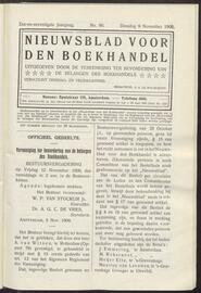 Nieuwsblad voor den boekhandel jrg 76, 1909, no 90, 09-11-1909 in 