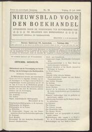 Nieuwsblad voor den boekhandel jrg 77, 1910, no 58, 22-07-1910 in 