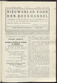 Nieuwsblad voor den boekhandel jrg 78, 1911, no 22, 17-03-1911 in 