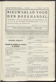 Nieuwsblad voor den boekhandel jrg 78, 1911, no 32, 21-04-1911 in 