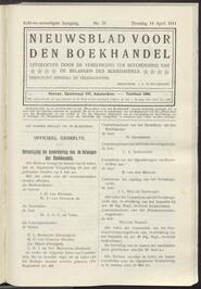 Nieuwsblad voor den boekhandel jrg 78, 1911, no 31, 18-04-1911 in 