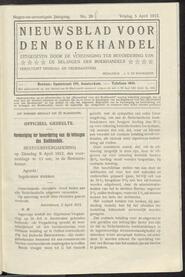 Nieuwsblad voor den boekhandel jrg 79, 1912, no 28, 05-04-1912 in 