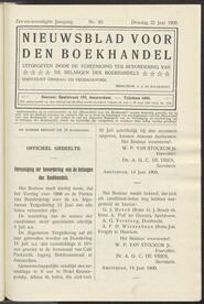 Nieuwsblad voor den boekhandel jrg 76, 1909, no 50, 22-06-1909 in 