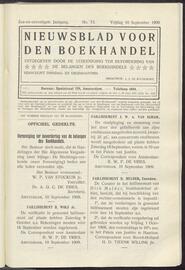 Nieuwsblad voor den boekhandel jrg 76, 1909, no 73, 10-09-1909 in 