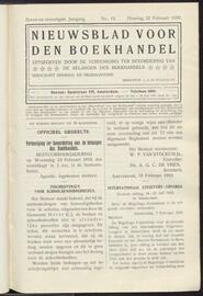 Nieuwsblad voor den boekhandel jrg 77, 1910, no 15, 22-02-1910 in 