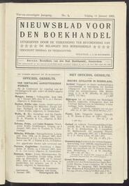 Nieuwsblad voor den boekhandel jrg 74, 1907, no 4, 11-01-1907 in 