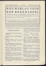 Nieuwsblad voor den boekhandel jrg 74, 1907, no 81, 08-10-1907 in 