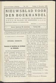 Nieuwsblad voor den boekhandel jrg 76, 1909, no 101, 17-12-1909 in 