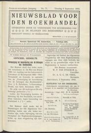 Nieuwsblad voor den boekhandel jrg 77, 1910, no 71, 06-09-1910 in 