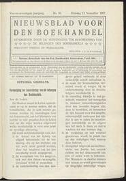 Nieuwsblad voor den boekhandel jrg 74, 1907, no 91, 12-11-1907 in 