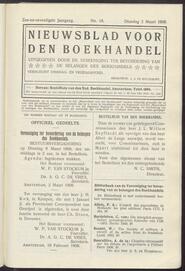 Nieuwsblad voor den boekhandel jrg 76, 1909, no 18, 02-03-1909 in 
