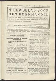 Nieuwsblad voor den boekhandel jrg 77, 1910, no 75, 20-09-1910 in 