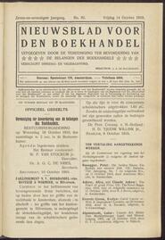 Nieuwsblad voor den boekhandel jrg 77, 1910, no 82, 14-10-1910 in 