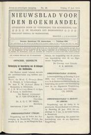 Nieuwsblad voor den boekhandel jrg 77, 1910, no 48, 17-06-1910 in 