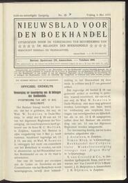 Nieuwsblad voor den boekhandel jrg 78, 1911, no 36, 05-05-1911 in 