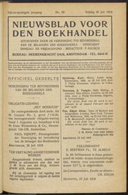 Nieuwsblad voor den boekhandel jrg 85, 1918, no 59, 26-07-1918 in 