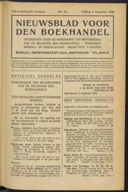 Nieuwsblad voor den boekhandel jrg 85, 1918, no 62, 09-08-1918 in 