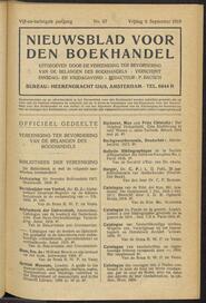 Nieuwsblad voor den boekhandel jrg 85, 1918, no 67, 06-09-1918 in 