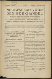 Nieuwsblad voor den boekhandel jrg 90, 1923, no 85, 06-11-1923 in 