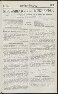 Nieuwsblad voor den boekhandel jrg 40, 1873, no 29, 11-04-1873 in 