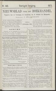 Nieuwsblad voor den boekhandel jrg 40, 1873, no 102, 23-12-1873 in 