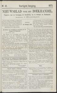 Nieuwsblad voor den boekhandel jrg 40, 1873, no 12, 11-02-1873 in 