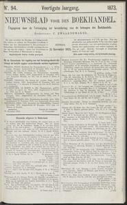 Nieuwsblad voor den boekhandel jrg 40, 1873, no 94, 25-11-1873 in 