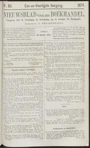 Nieuwsblad voor den boekhandel jrg 41, 1874, no 83, 20-10-1874 in 