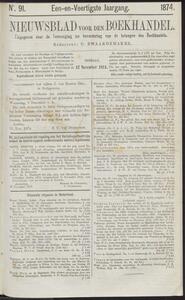 Nieuwsblad voor den boekhandel jrg 41, 1874, no 91, 17-11-1874 in 