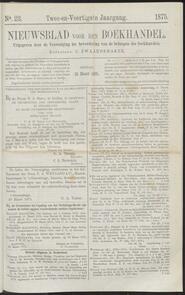 Nieuwsblad voor den boekhandel jrg 42, 1875, no 23, 23-03-1875 in 