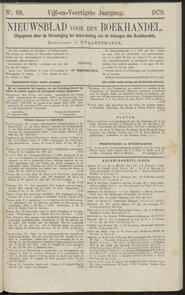 Nieuwsblad voor den boekhandel jrg 45, 1878, no 68, 27-08-1878 in 