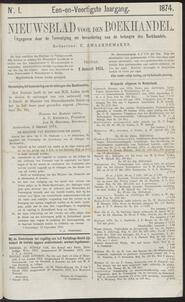 Nieuwsblad voor den boekhandel jrg 41, 1874, no 1, 02-01-1874 in 
