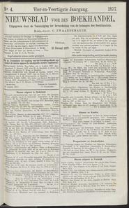 Nieuwsblad voor den boekhandel jrg 44, 1877, no 4, 12-01-1877 in 