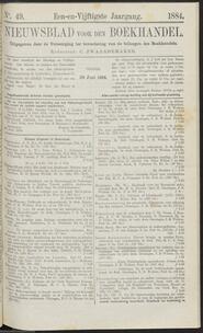 Nieuwsblad voor den boekhandel jrg 51, 1884, no 49, 20-06-1884 in 