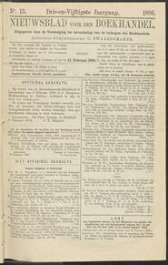 Nieuwsblad voor den boekhandel jrg 53, 1886, no 13, 12-02-1886 in 