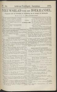Nieuwsblad voor den boekhandel jrg 48, 1881, no 84, 14-10-1881 in 