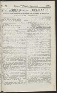 Nieuwsblad voor den boekhandel jrg 51, 1884, no 78, 30-09-1884 in 