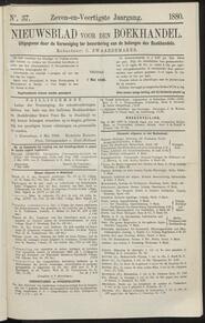 Nieuwsblad voor den boekhandel jrg 47, 1880, no 37, 07-05-1880 in 